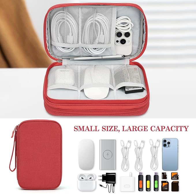 FYY Electronic Organizer, Travel Tech Pouch Bag, Waterproof, Double Layers - Image 6