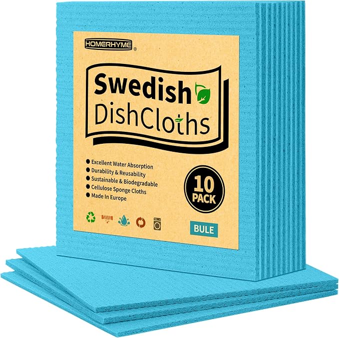 Swedish Dishcloths, 10 Pack Kitchen Towels Dish Rags, Absorbent Swedish Dish by HOMERHYME