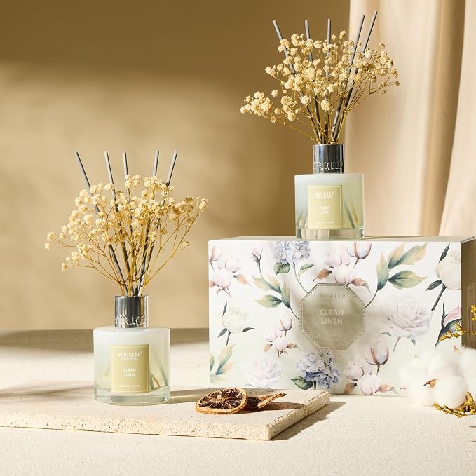 Reed Diffuser 3.38 oz 2pk, Clean Linen Scented Reed Diffuser Set, Reed Diffuser - Image 2