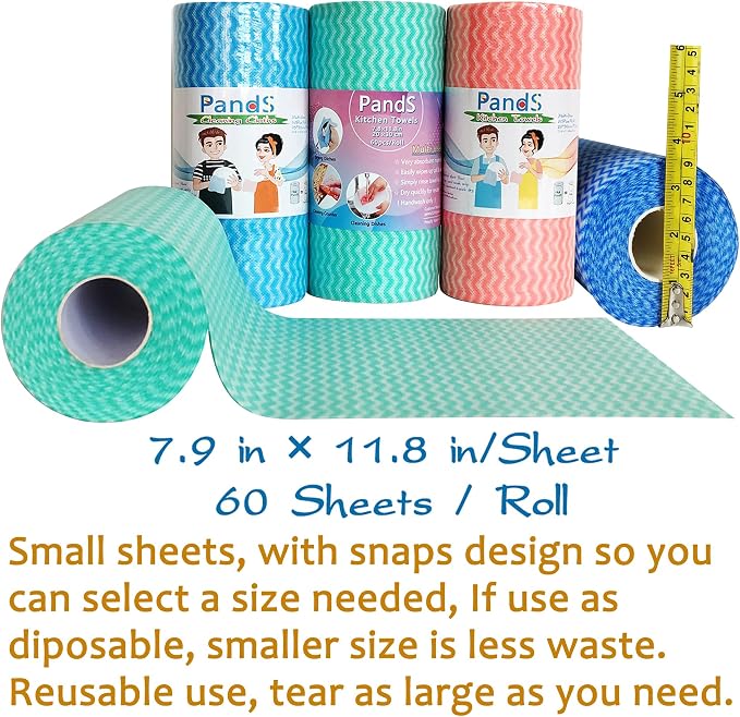 Reusable Paper Towels Washable, 60 Ct/Roll - Image 4