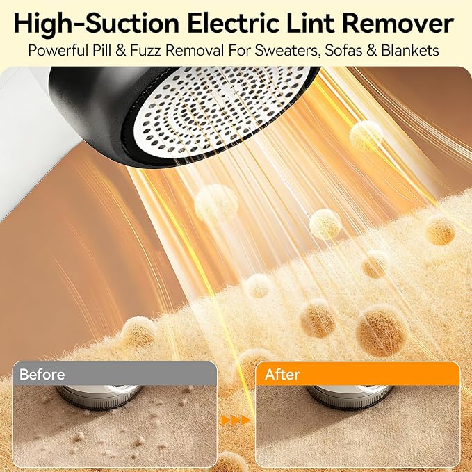 Cordless Rechargeable 2-in-1 Fabric Shaver & Lint Remover - Image 6