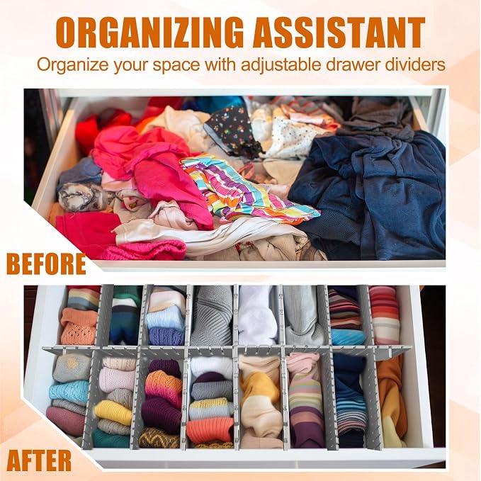 Blosssound 15 Pcs 5.12 Tall Drawer Divider Adjustable Drawer Organizer - Image 6