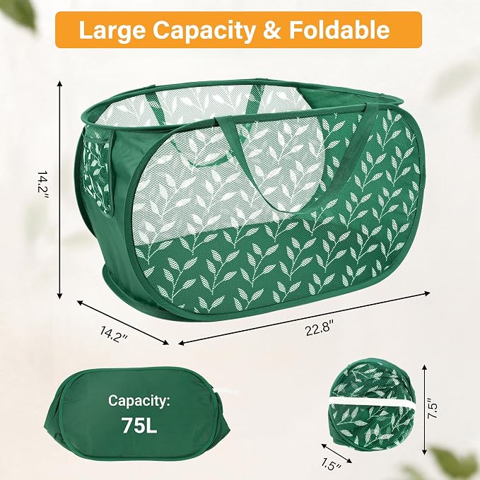 Durable Collapsible Laundry Baskets, Foldable Laundry Basket - Image 3