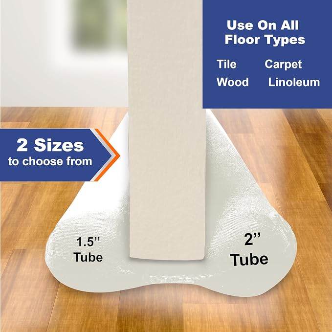 Twin Draft Guard Hug N Fit Door Draft Stopper, 28–36 in, Water Repellent | Dual - Image 5