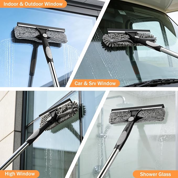 SetSail Window Squeegee with 66in Extension Pole 2-in-1 Window Cleaning Kit | - Image 6