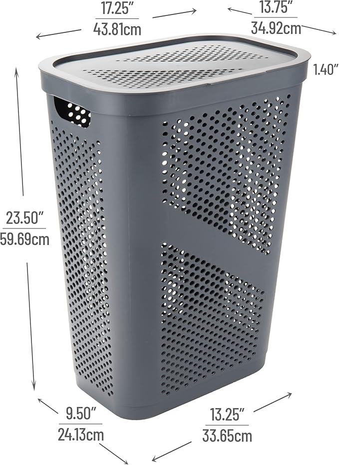 Mind Reader Slim Laundry Hamper - Image 3