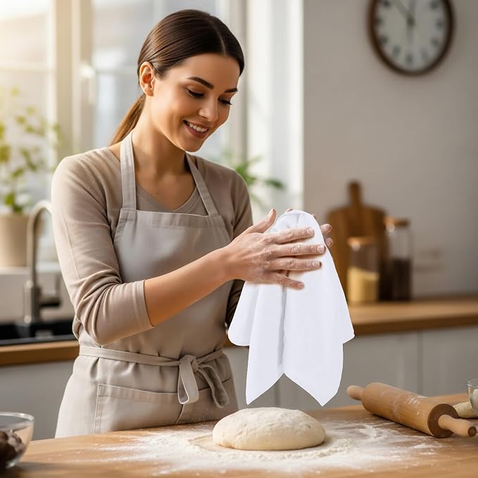 Utopia Kitchen White Flour Sack Towels 100% Cotton | Tea Towels - Image 2