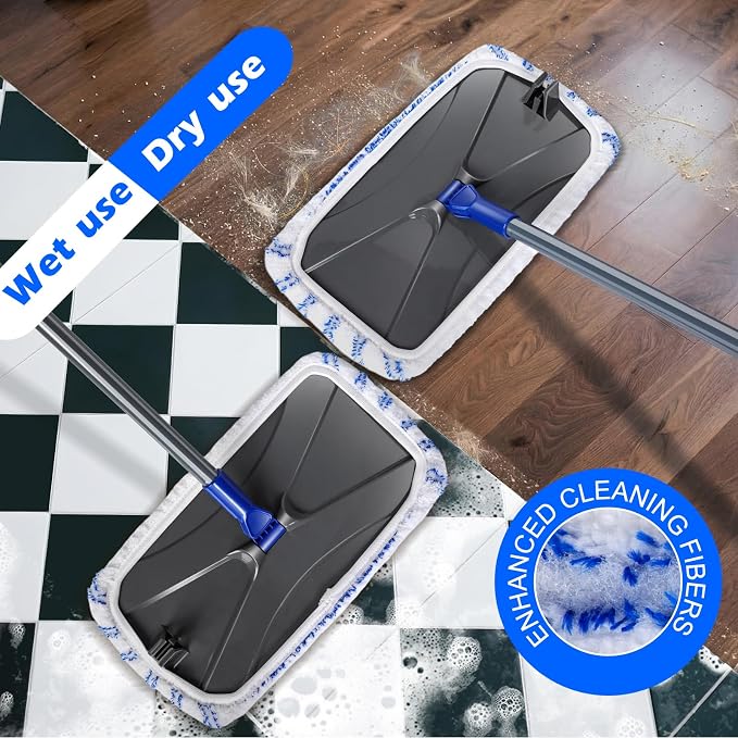 Hardwood Floor Mop, Extended Large Flat Floor Mop - Image 4