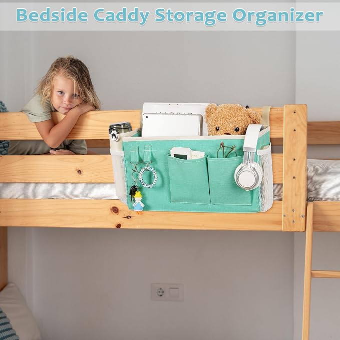 Bedside Caddy, Bedside Storage Bag Hanging Organizer - Image 6