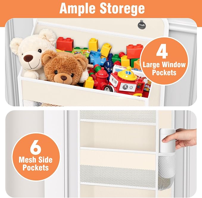Over The Door Organizer Storage Large Capacity Hanging Bedroom Storage | 4 - Image 4