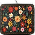 Boho Floral Dish Drying Mat 16x18 Inch Colorful Flower Dishes Dry Mats by Giwawa