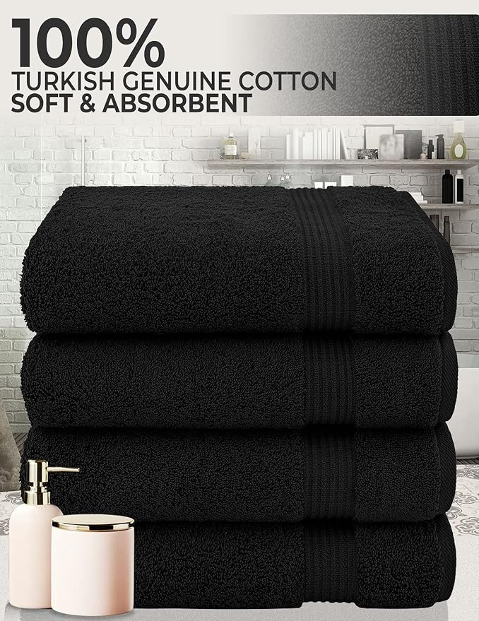 Cotton Paradise 100% Cotton Turkish Towel Set, Soft Absorbent Quick Dry - Image 2