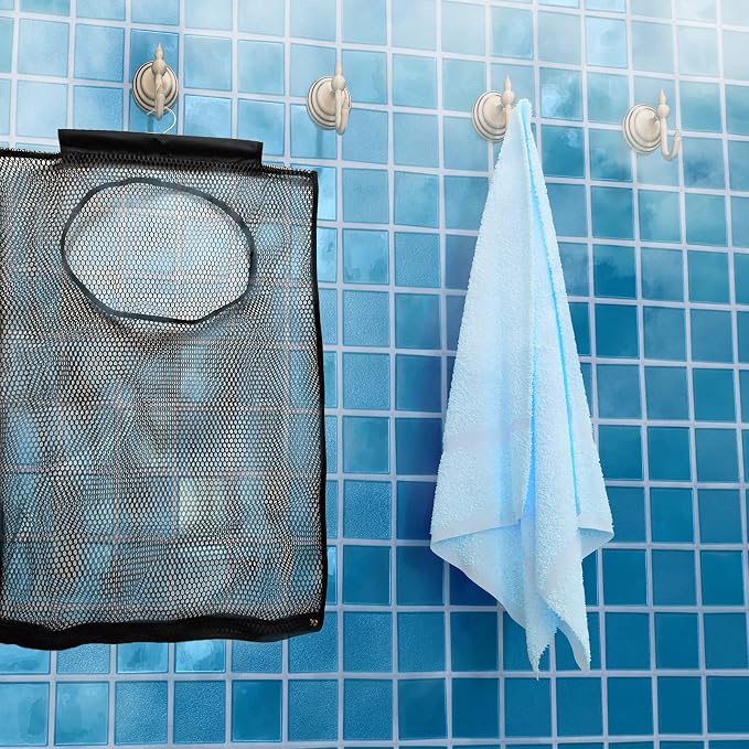 Hanging Mesh Laundry Hamper Large Dirty Clothes Bag, Can Be Used Behind The - Image 5