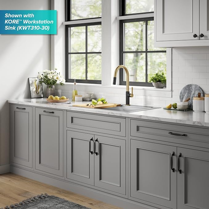 KRAUS Oletto High-Arc Single Handle Pull-Down Kitchen Sink Faucets in Brushed - Image 13
