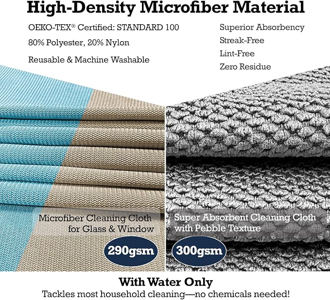 3-Pack Microfiber Glass Cleaning Cloths - Image 5