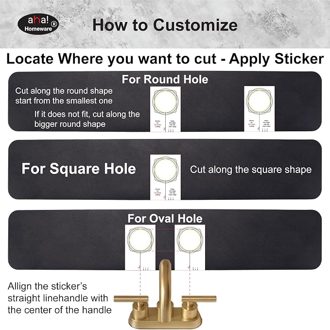 Customizable Faucet Mat Kitchen: AHA HOMEWARE Diatomite Rubber Kitchen Sink - Image 4