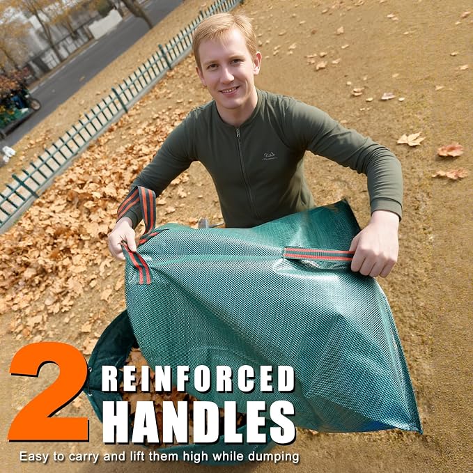 3 Pack 72 Gallon Leaf Bags Reusable - Image 4