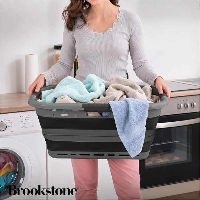 Brookstone 11 Gal Collapsible Laundry Basket - Image 2
