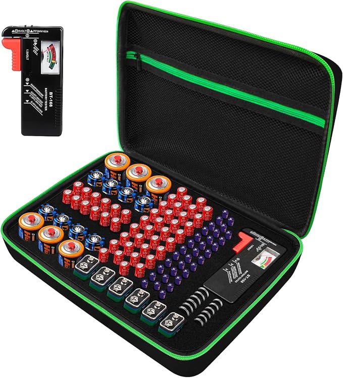 Battery Organize Storage Case by PORTABLESTORAGECASE