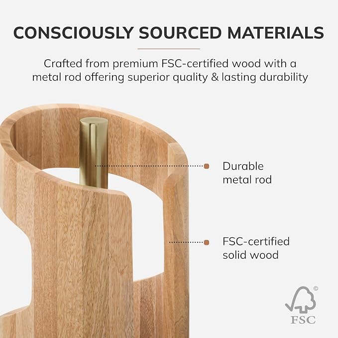 Anji Mountain Wooden Paper Towel Holder - Image 3