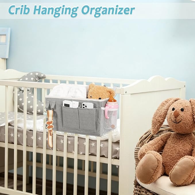 Bedside Caddy, Bedside Storage Bag Hanging Organizer - Image 7
