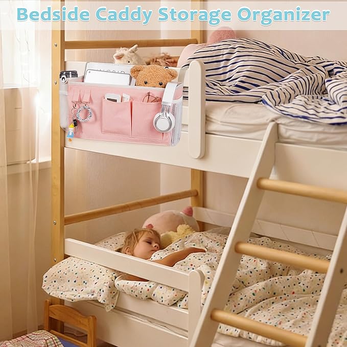 Bedside Caddy, Bedside Storage Bag Hanging Organizer - Image 6