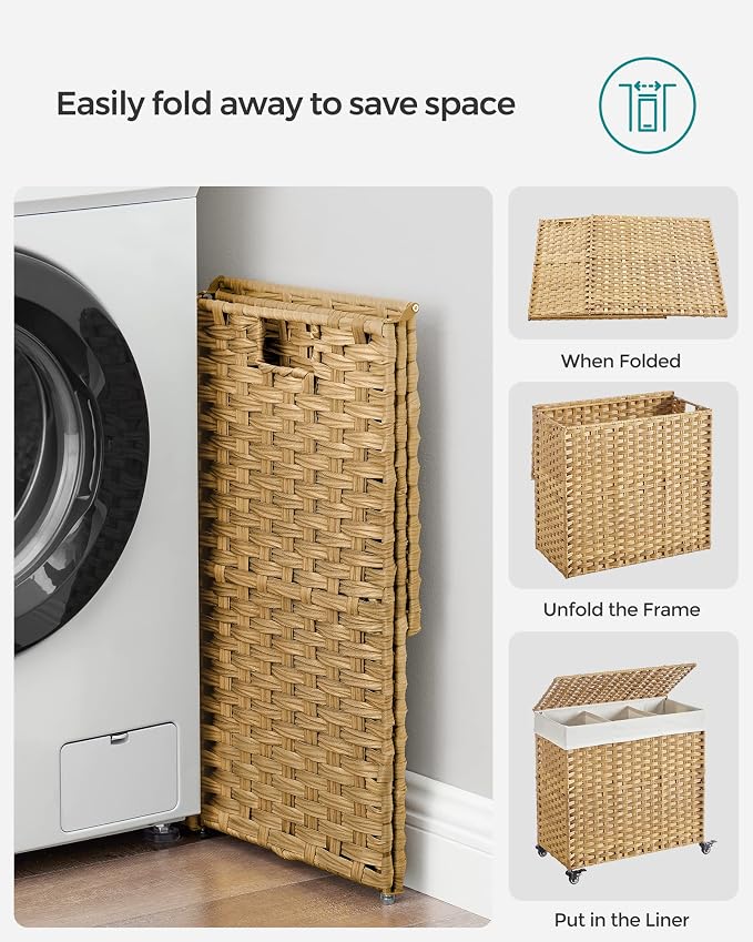 SONGMICS Rolling Laundry Hamper - Image 9