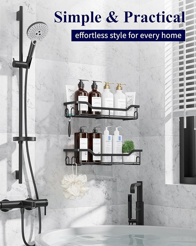Kitsure Shower Caddy, Adhesive Shower Organizer - Image 3