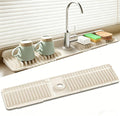24 Inch Longer Silicone Faucet Mat, 7°Slope Fast Self-draining | Faucet Mat by SOCORIA
