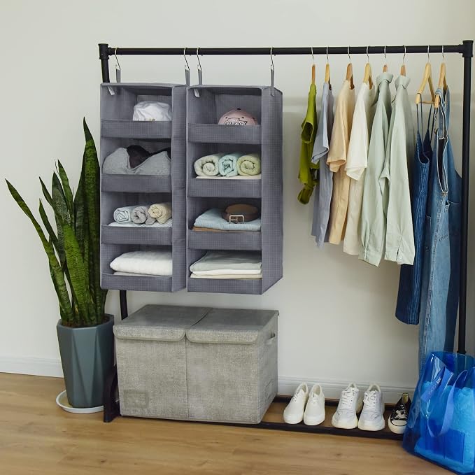 GRANNY SAYS 4-Shelf Hanging Closet Organizer, Foldable Storage, No-Sag Support - Image 2