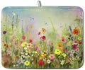 Spring Floral Dish Drying Mat for Kitchen Counter 18x24 Inch Sage Green Wild by Kwlegh