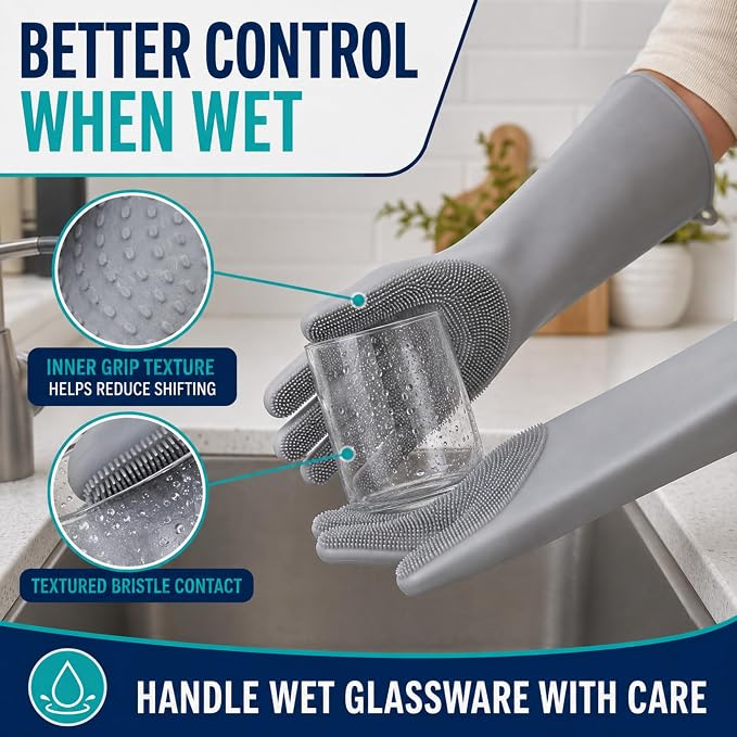 Silicone Dishwashing Gloves - Image 2