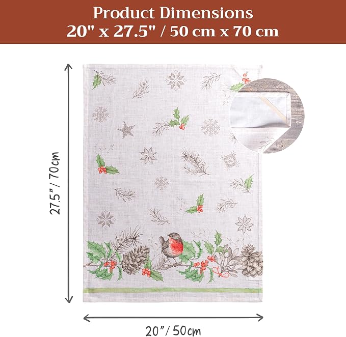 Maison d' Hermine Kitchen Towels Set of 3 Reusable 100% Cotton 27.50" x 20" - Image 7