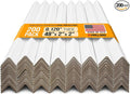 48" x 2" x 2" Reinforced Cardboard Edge Protectors, White (Pack of 200) – 0.12" Thick Medium-Duty Cardboard Corner Protectors for Shipping – American Quality V-Board Pallet Edge Guard