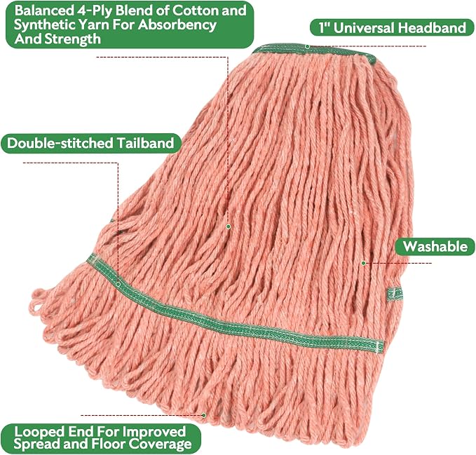 Matthew Cleaning Heavy Duty Mop Head Commercial Replacement - Image 3
