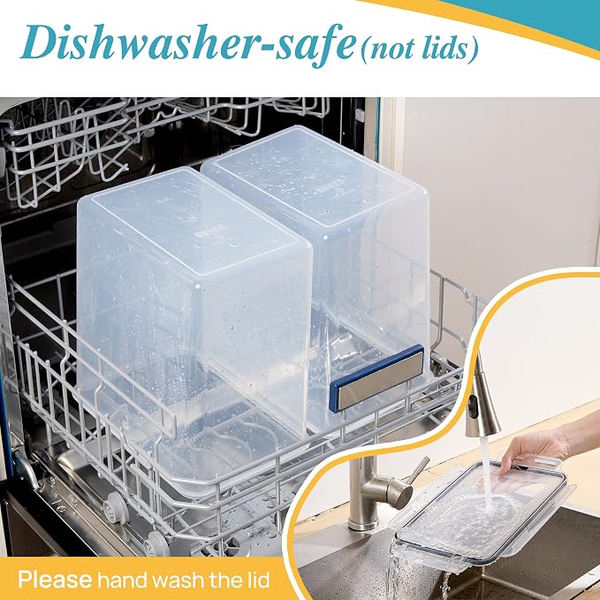 Vtopmart 9.5L Flour Sugar Storage Containers, 2 Pack, Each Fits 12.5 lb | Each - Image 4