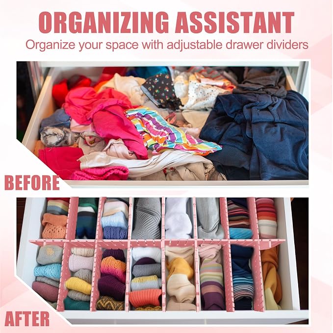 Blosssound 15 Pcs 5.12 Tall Drawer Divider Adjustable Drawer Organizer - Image 5