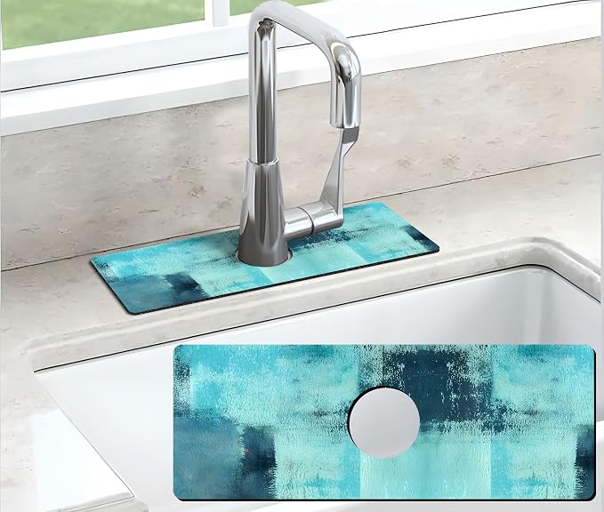 Kitchen Sink Splash Guard Faucet Mat Super Absorbent Fast Drying Mat Sink - Image 6