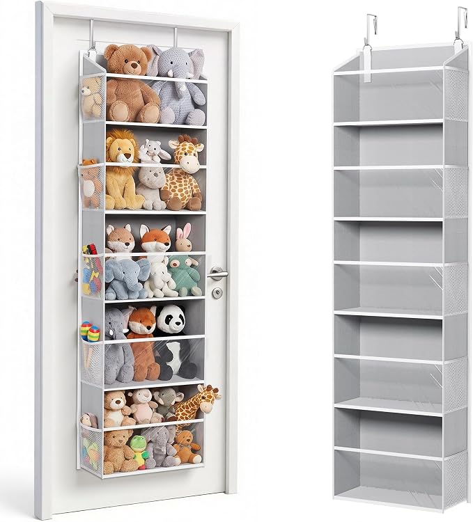 ULG Stuffed Animal Organizer Over the Door, Large Hanging Plush Toy Storage by ULG