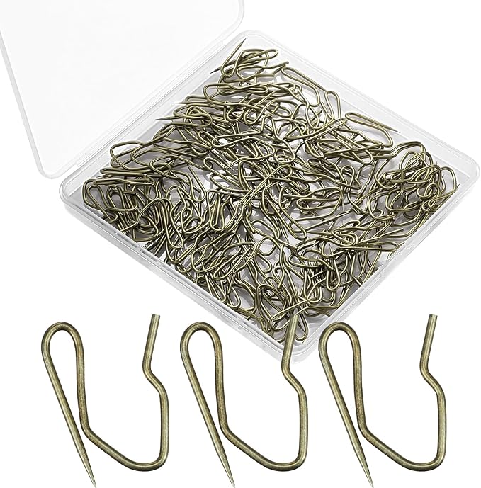 Shappy 120 Pcs Metal Drapery Hooks Pinch Pleat by Unknown