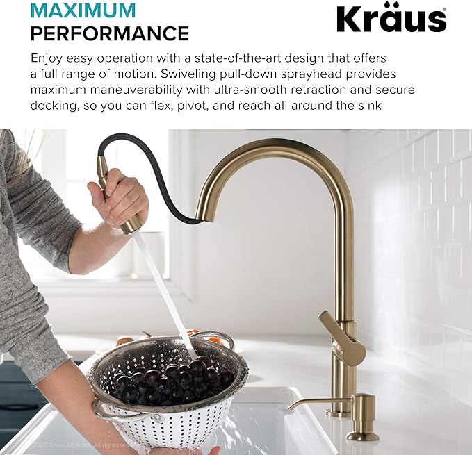KRAUS Spot Free Stainless Steel Pull Down Kitchen Faucet KPF-2820SFS | - Image 6
