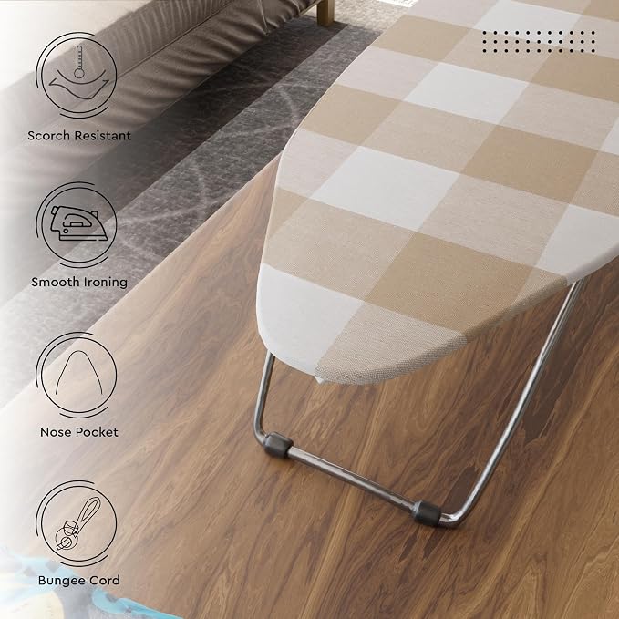 Encasa XO Ironing Board Cover and Pad, Thick Felt 28"x12" - Image 6