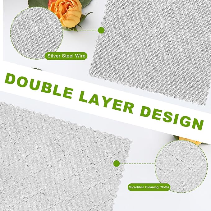 12 Pcs Multipurpose Wire Dishwashing Rag - Image 3