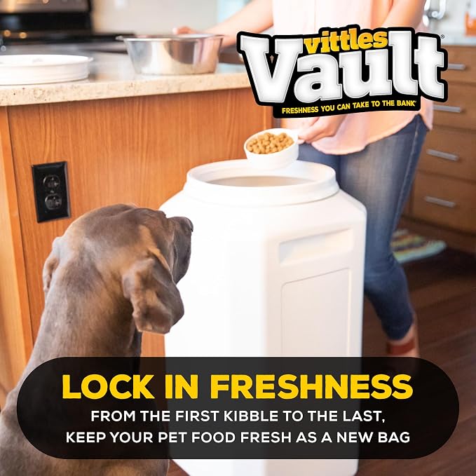 Vittles Vault Traditional Dog and Cat Food Container + Scoop, 80lbs | BPA Free - Image 5