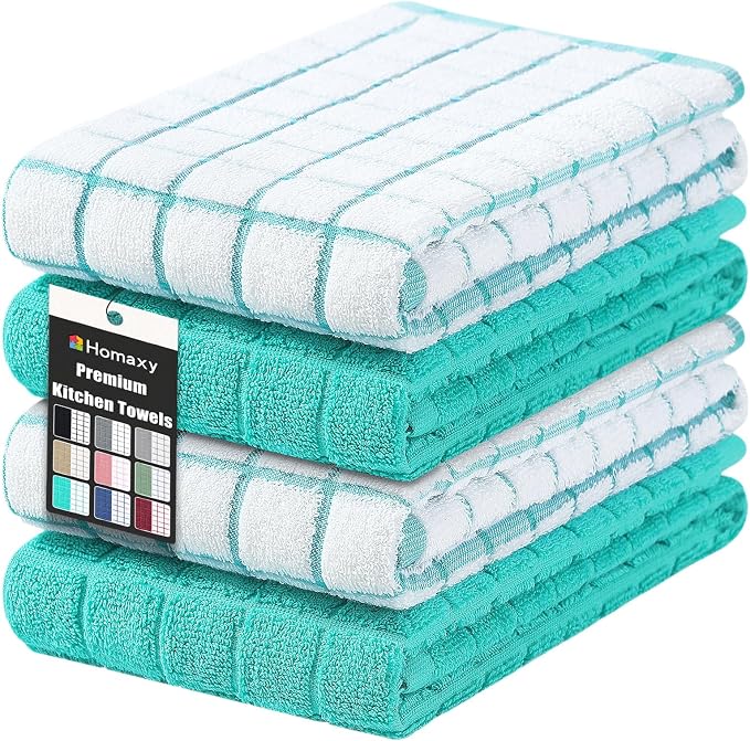 Homaxy Large Premium Cotton Kitchen Towels 16"x 28", 4 Pack by Homaxy