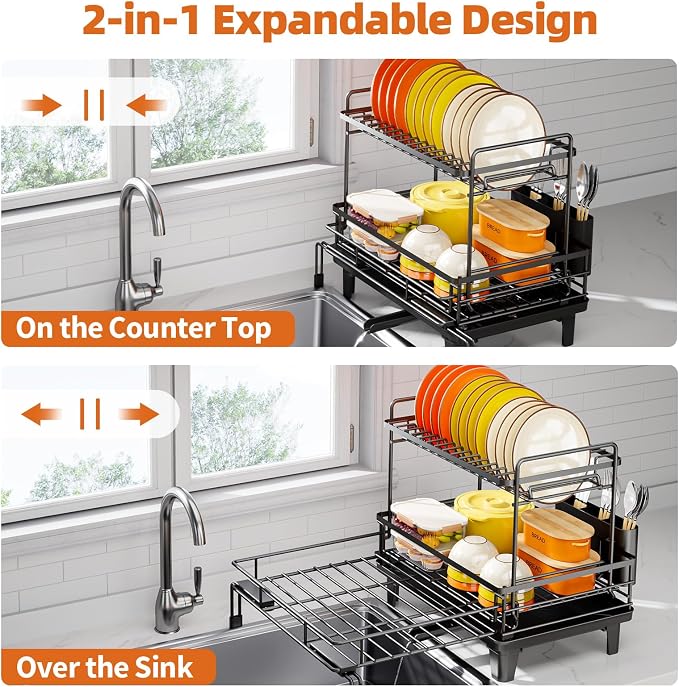 Urackify Expandable Sink Dish Drying Rack - Image 3
