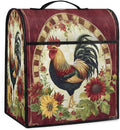 Kitchen Aid Mixer Cover Rooster Chicken Flower Vintage Stand Mixer Cover Compatible with 6-8 Quarts Stand Mixers, Dust Covers with Zipper Pocket Foldable Washable Kitchen Aid Organizer Bag
