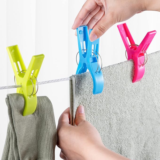 JABINCO Beach Towel Clips 8 Pack Large Chair Clips - Image 2