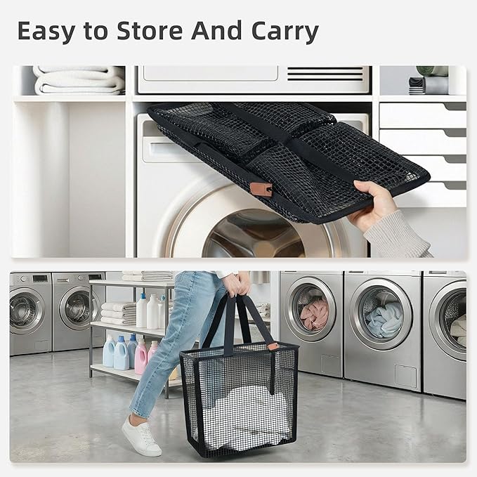 STORAGE MANIAC Collapsible Laundry Basket, 16.9 Gal. Large Pop-up Laundry Hamper - Image 5