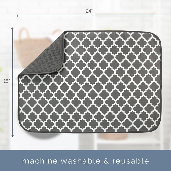 S&T INC. Dish Drying Mat, Extra Large Kitchen Counter Mat - Image 6